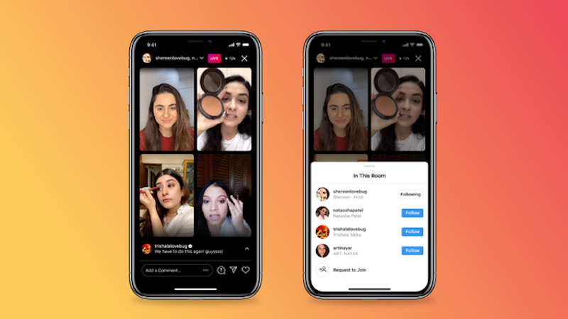 Instagram live rooms are released