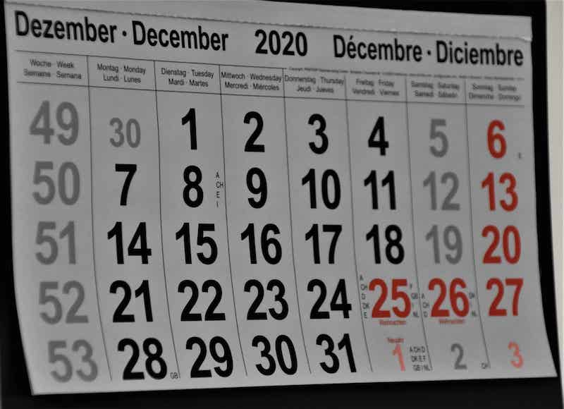 december calendar