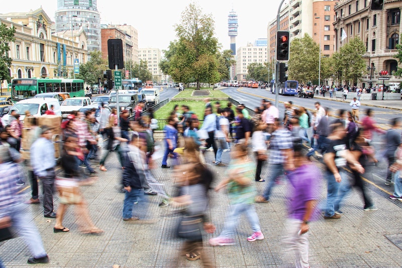 people on street