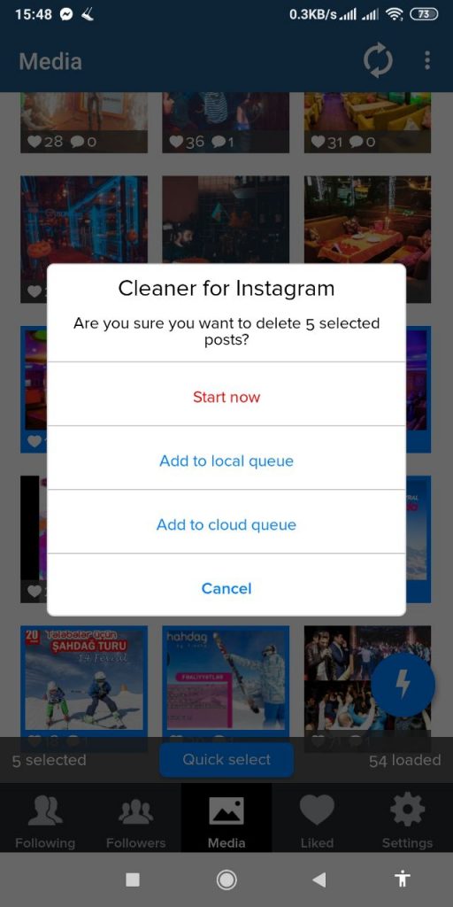 Cleaner for Instagram