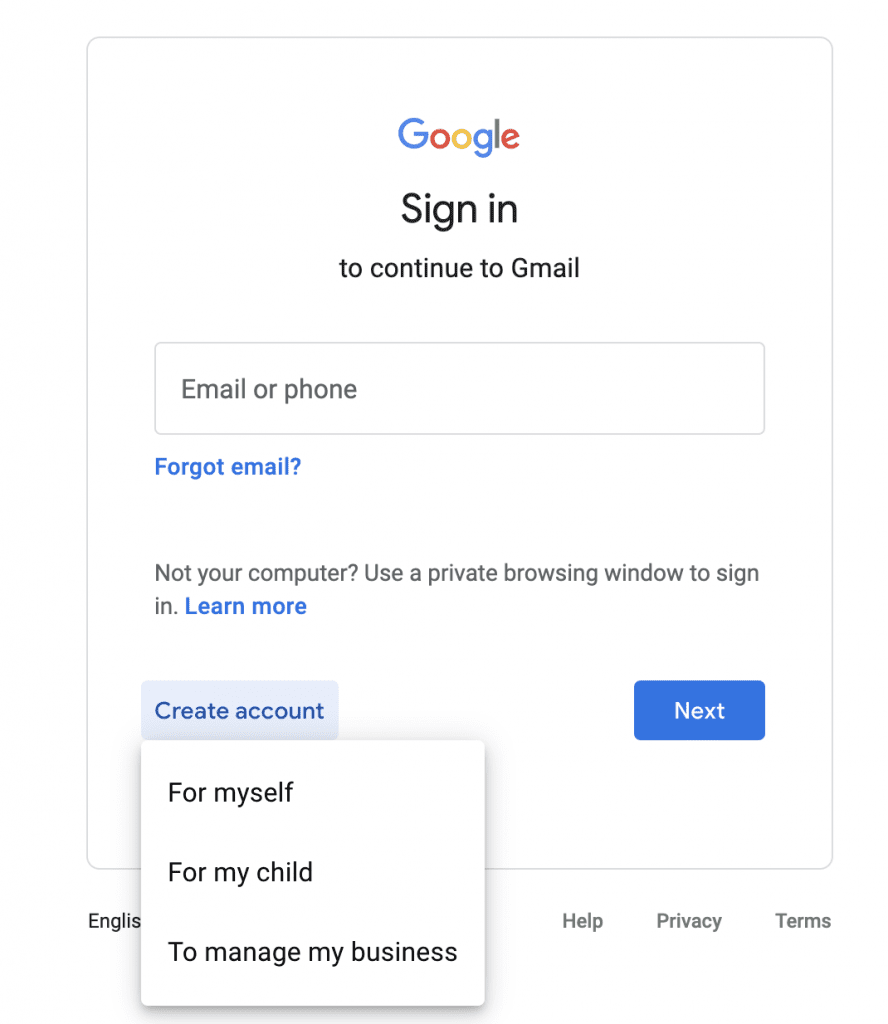 Optimise Google my business sign up