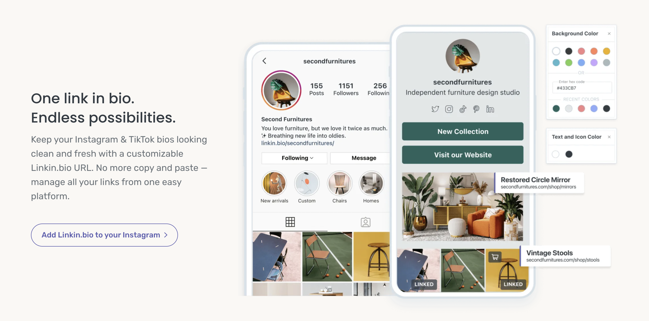 Linkinbio features - instagram tools
