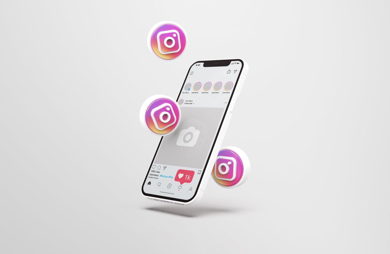 instagram logos and phone