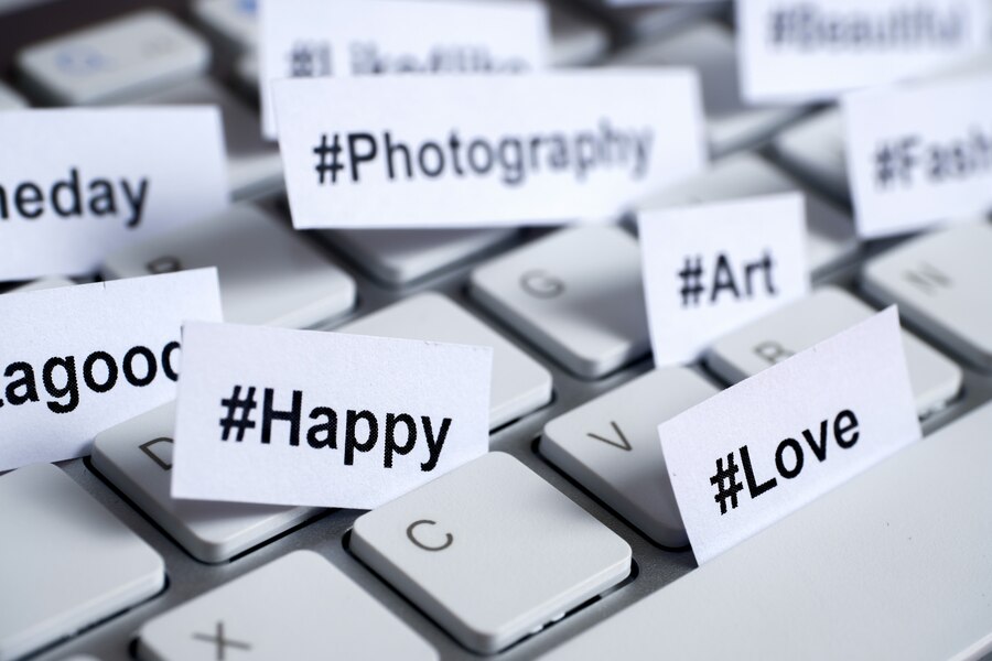 happy photography art and love on the keyboard